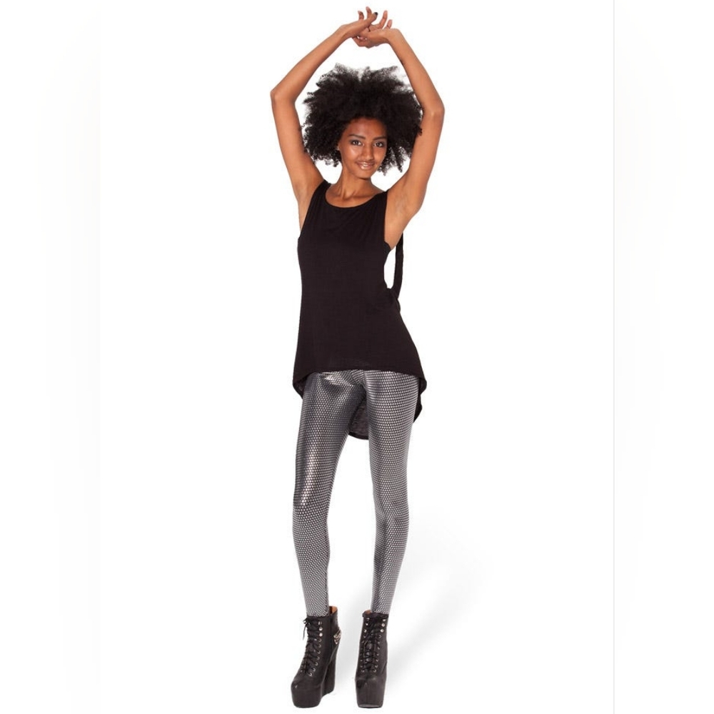 Blackmilk Silver Sequin Leggings